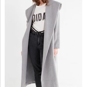 UO hooded long wool coat